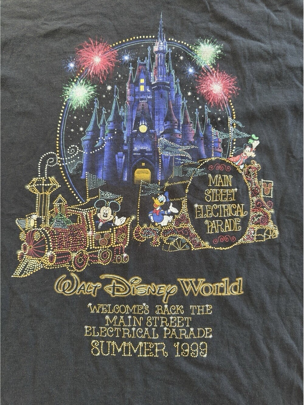 Vintage 1999 Walt Disney World Main Street Electrical Parade T Shirt XL Mickey - Picture 4 of 16